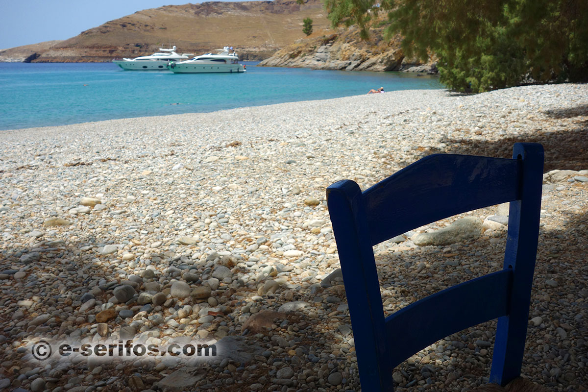 The taverna at Ganema beach in Serifos
