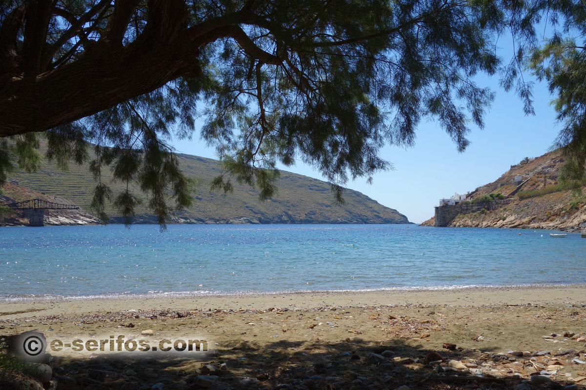 Megalo Livadi beach in Serifos