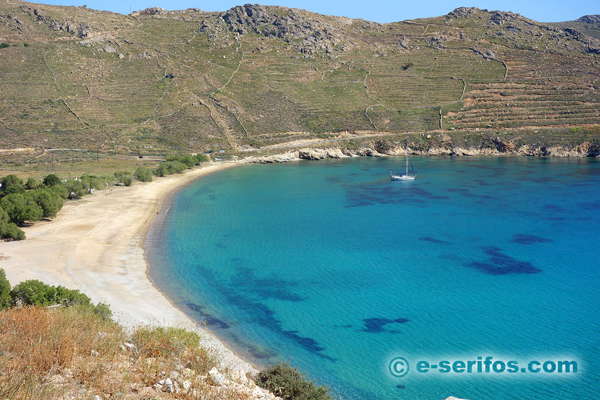 Ganema beach in Serifos