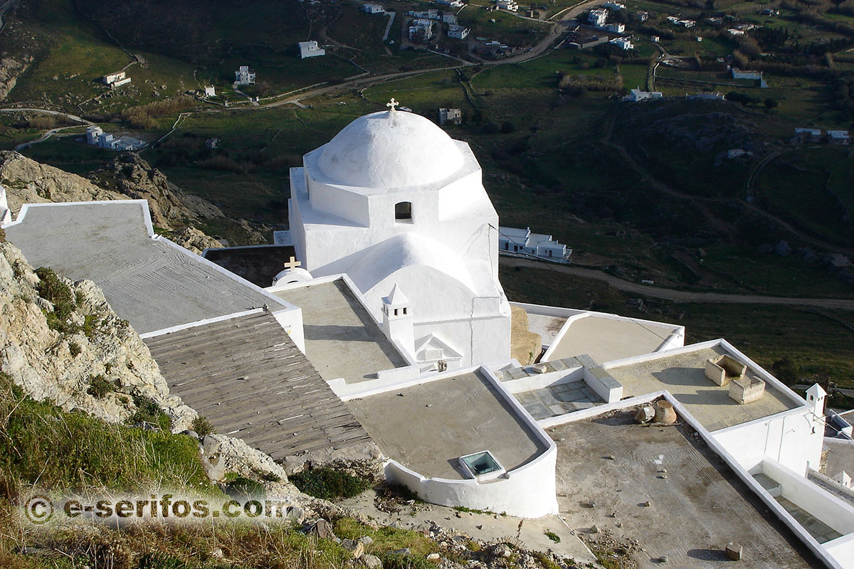 A church in Chora with view of Livadi
