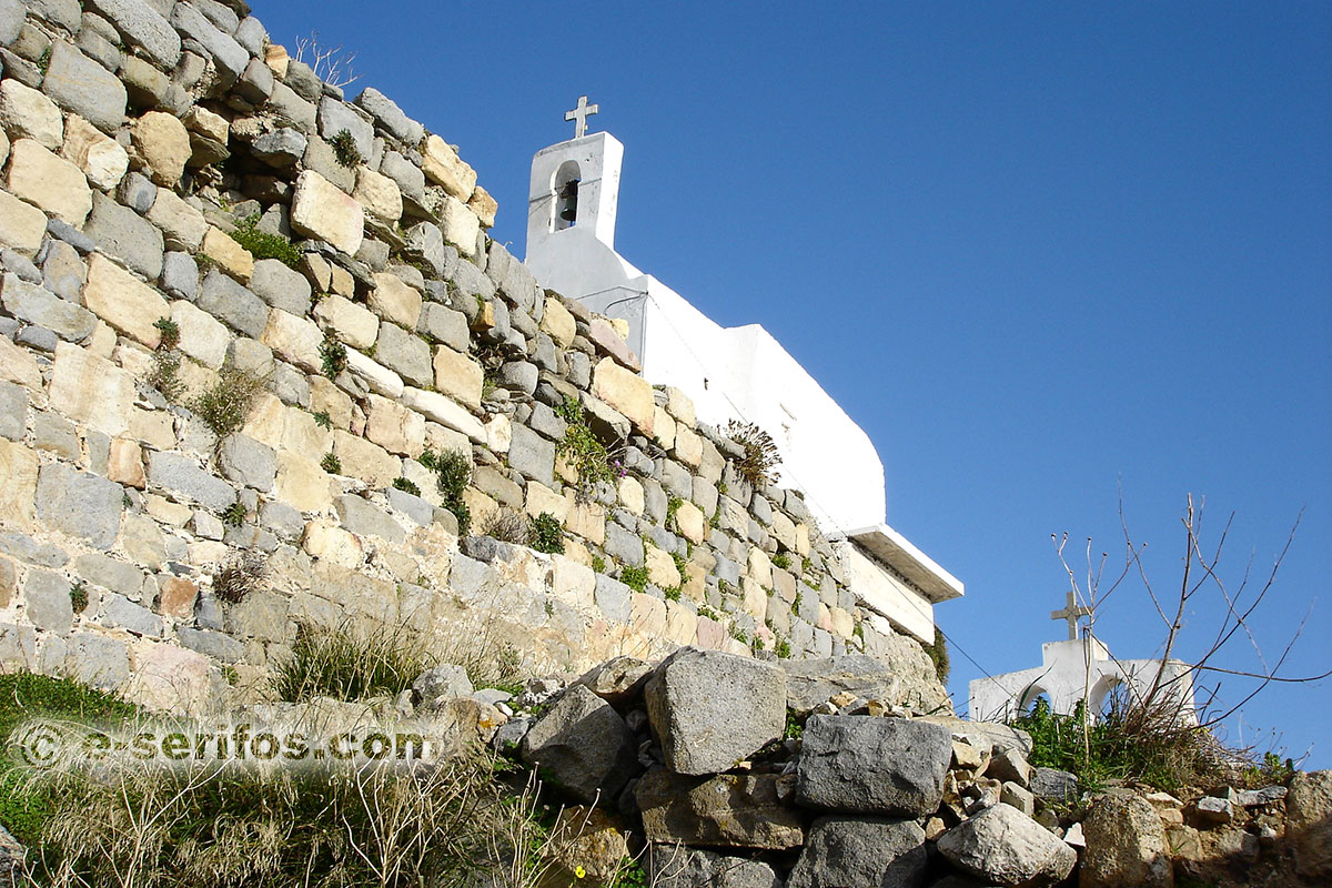 Remains of the medieval castle in Chora