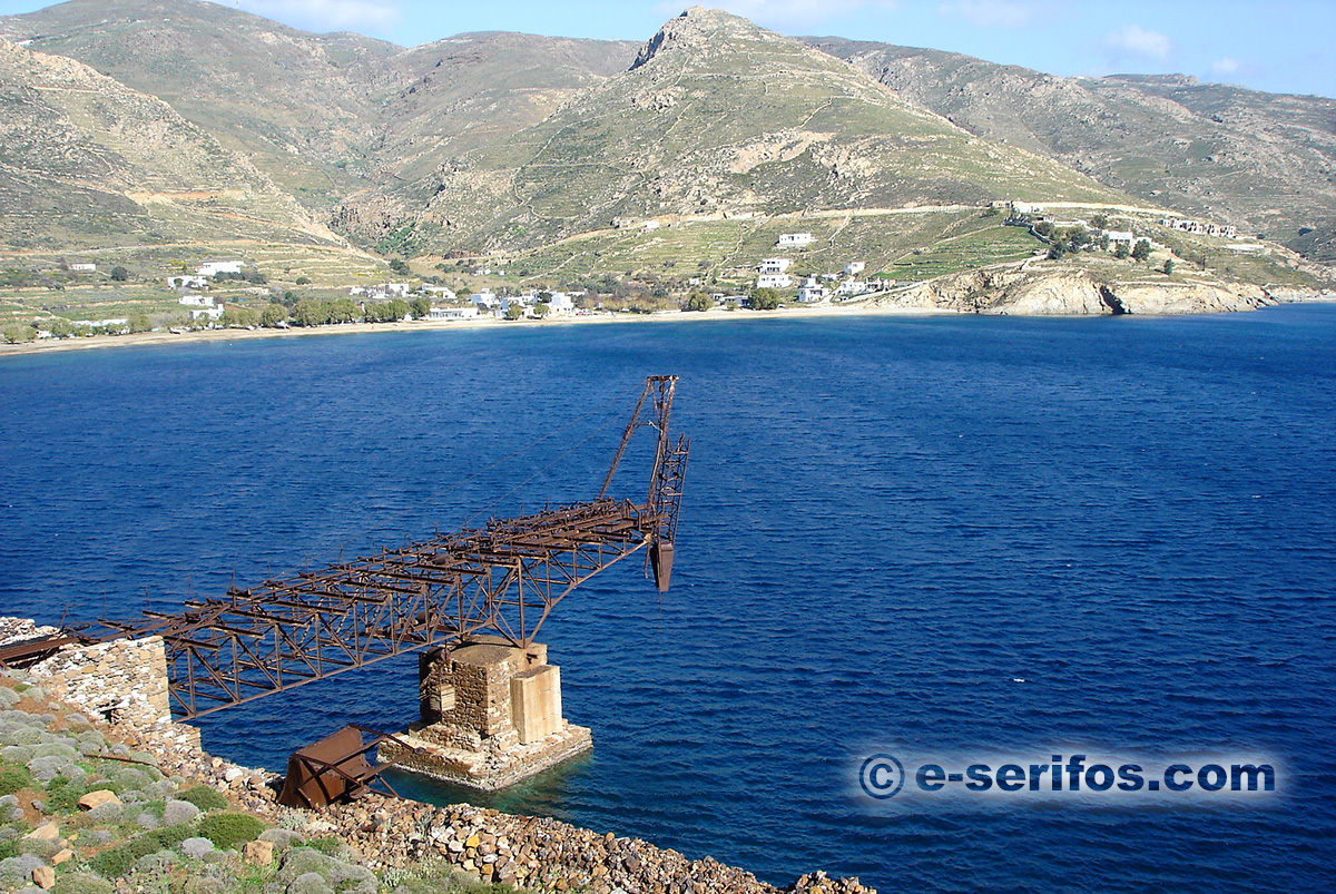Remnants of mining facilities in Koutalas of Serifos