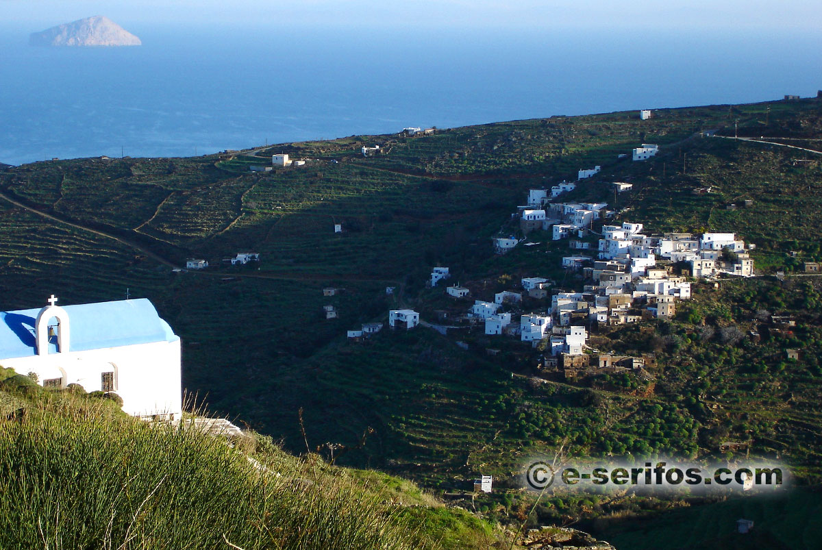The amphitheatrically built village of Galani