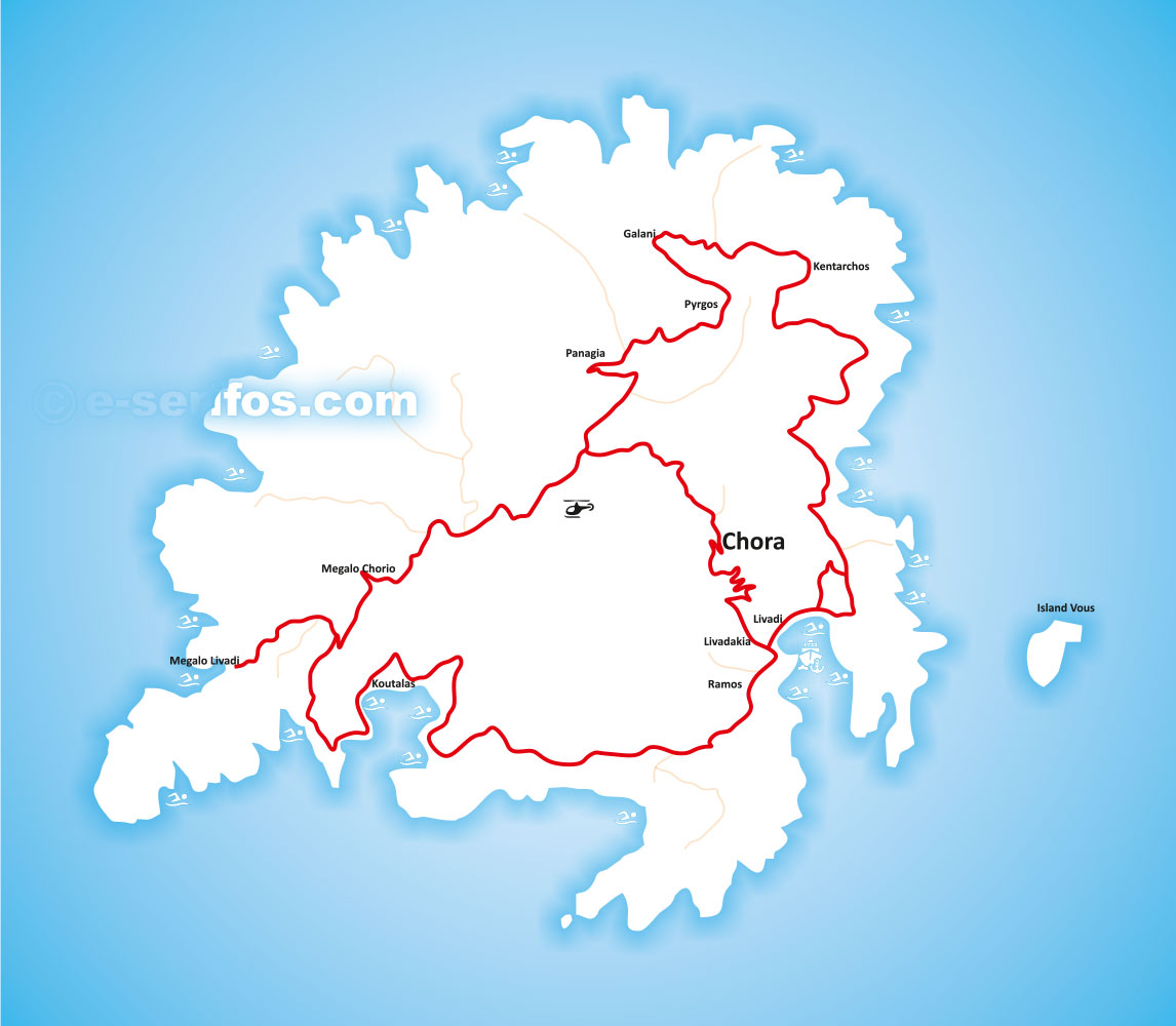 Map of Serifos
