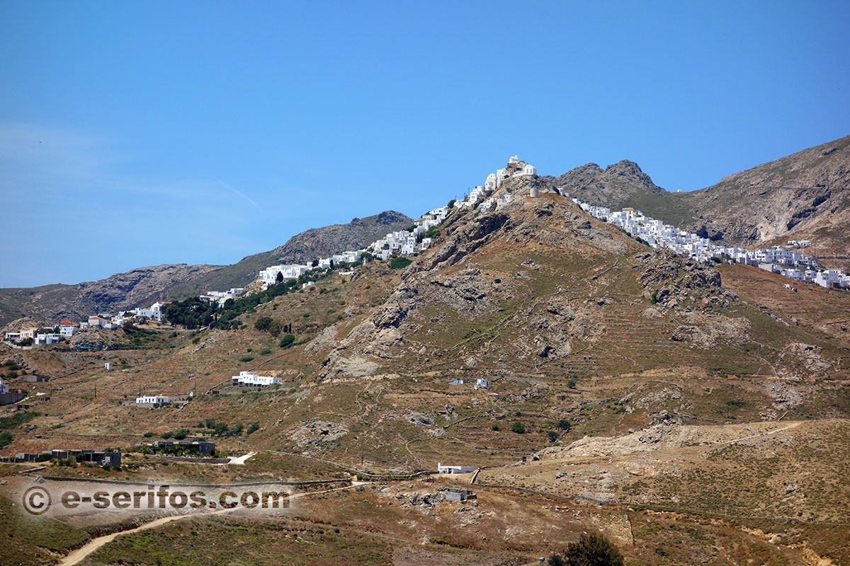 The east side of Chora in Serifos