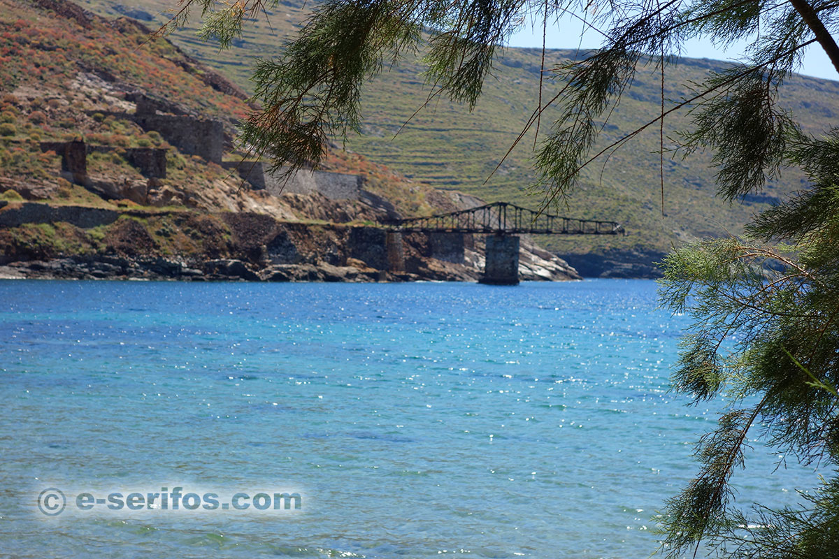 The beach Megalo Livadi in Serifos