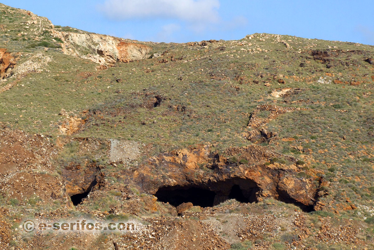Mine galleries at the region of Koutalas